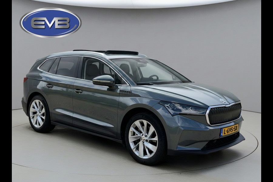 Škoda ENYAQ iV 80, panoramadak, electr bedienbare trekhaak, 1/2 lederen sportinterieur, achteruitrijcamera,vele opties1 e eigenaar