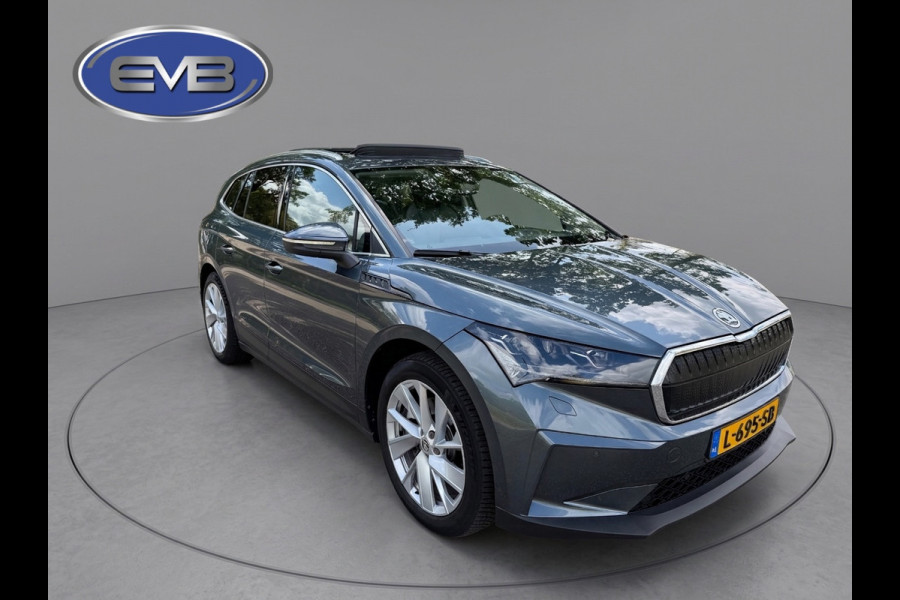 Škoda ENYAQ iV 80, panoramadak, electr bedienbare trekhaak, 1/2 lederen sportinterieur, achteruitrijcamera,vele opties1 e eigenaar