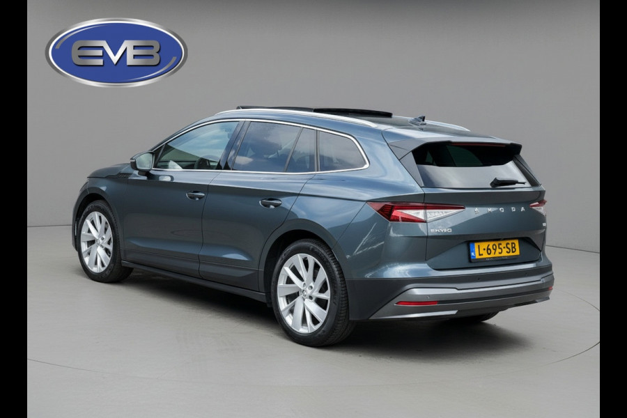 Škoda ENYAQ iV 80, panoramadak, electr bedienbare trekhaak, 1/2 lederen sportinterieur, achteruitrijcamera,vele opties1 e eigenaar