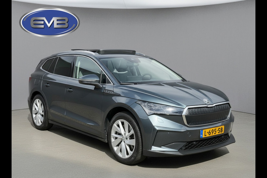 Škoda ENYAQ iV 80, panoramadak, electr bedienbare trekhaak, 1/2 lederen sportinterieur, achteruitrijcamera,vele opties1 e eigenaar