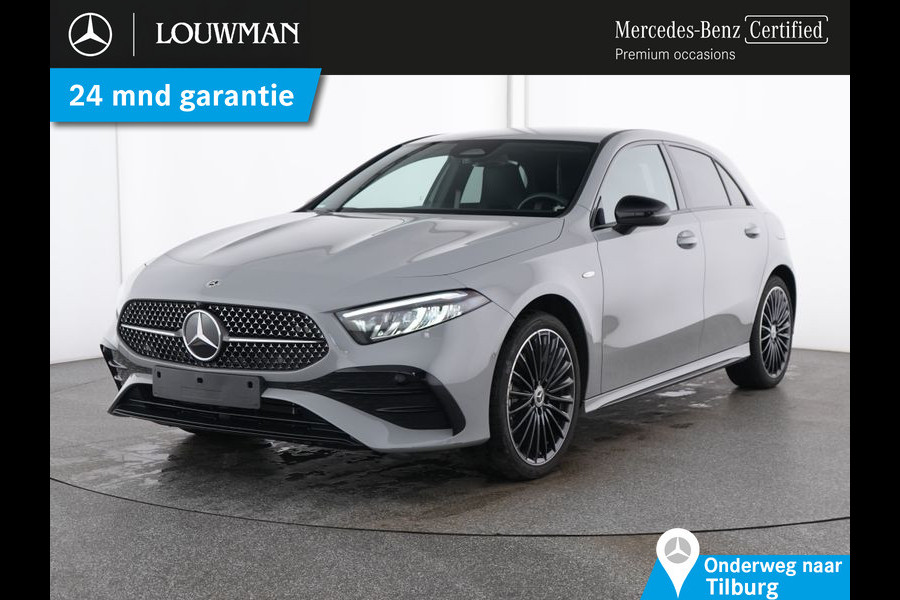 Mercedes-Benz A-Klasse 250 e AMG Plug-In Hybride AMG Line | Night Pakket | 19 Inch AMG Velgen | Parkeerpakket met achteruitrijcamera | Ledkoplampen. Inclusief 24 maanden Mercedes-Benz Certified garantie voor Europa.