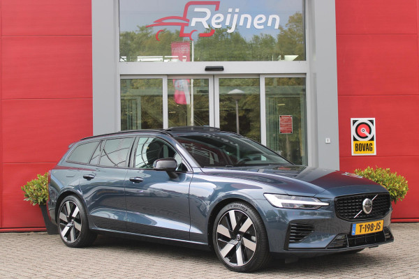 Volvo V60 2.0 T6 Plug-in hybrid 350PK AWD PLUS DARK | LONG RANGE | PANORAMISCH SCHUIF/KANTELDAK | NAVIGATIE VIA GOOGLE AUTO | APPLE CARPLAY / ANDROID AUTO | FULL-LED KOPLAMPEN | 19'' LICHTMETALEN VELGEN | LEDEREN BEKLEDING | POWER SEATS - BESTUURDERS- EN PASSAGIERSSTOEL ELEKTRISCHVERSTELBAAR MET GEHEUGEN, ELEKTRISCH VERSTELBARE  ZITVERLENGERS /LENDESTEUN VIERVOUDIG | STOEL- EN ACHTERBANKVERWARMING | STUURVERWARMING | PARKEERVERWARMING MET TIMER (STANDKACHEL) | ACHTERUIRIJ CAMERA | EXTRA GETINTE ACHTERRUITEN | ELEKTRISCH BEDIENBARE ACHTERKLEP | ELEKTRISCH INKLAPBARE BUITENSPIEGEL