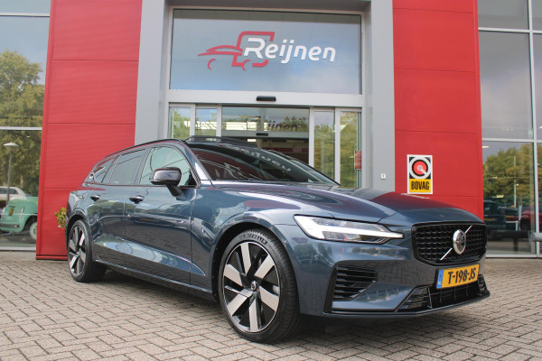 Volvo V60 2.0 T6 Plug-in hybrid 350PK AWD PLUS DARK | LONG RANGE | PANORAMISCH SCHUIF/KANTELDAK | NAVIGATIE VIA GOOGLE AUTO | APPLE CARPLAY / ANDROID AUTO | FULL-LED KOPLAMPEN | 19'' LICHTMETALEN VELGEN | LEDEREN BEKLEDING | POWER SEATS - BESTUURDERS- EN PASSAGIERSSTOEL ELEKTRISCHVERSTELBAAR MET GEHEUGEN, ELEKTRISCH VERSTELBARE  ZITVERLENGERS /LENDESTEUN VIERVOUDIG | STOEL- EN ACHTERBANKVERWARMING | STUURVERWARMING | PARKEERVERWARMING MET TIMER (STANDKACHEL) | ACHTERUIRIJ CAMERA | EXTRA GETINTE ACHTERRUITEN | ELEKTRISCH BEDIENBARE ACHTERKLEP | ELEKTRISCH INKLAPBARE BUITENSPIEGEL