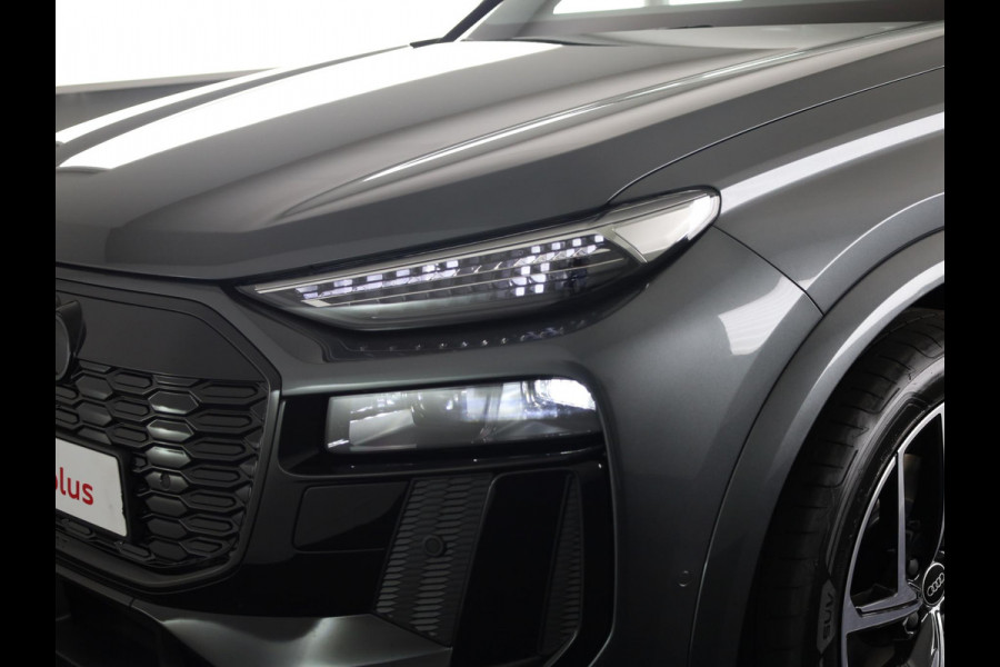 Audi Q6 e-tron S edition 83 Kwh 252 pk | Glazen panoramadak | Trekhaak, mechanisch draaibaar | Exterieurpakket zwart | Warmtewerend glas donker tint |