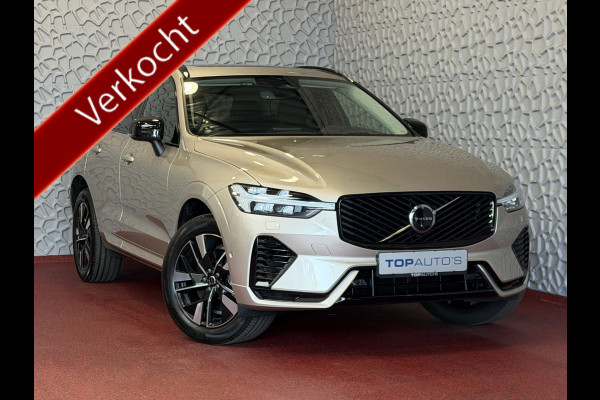 Volvo XC60 2.0 T8 455PK AWD ULTRA DARK NIEUWE AUTO ELEK.TREKHAAK HARMAN KARDON HEADUP 360.CAM STOEL/STUUR VERW LEER SCHUIFDAK