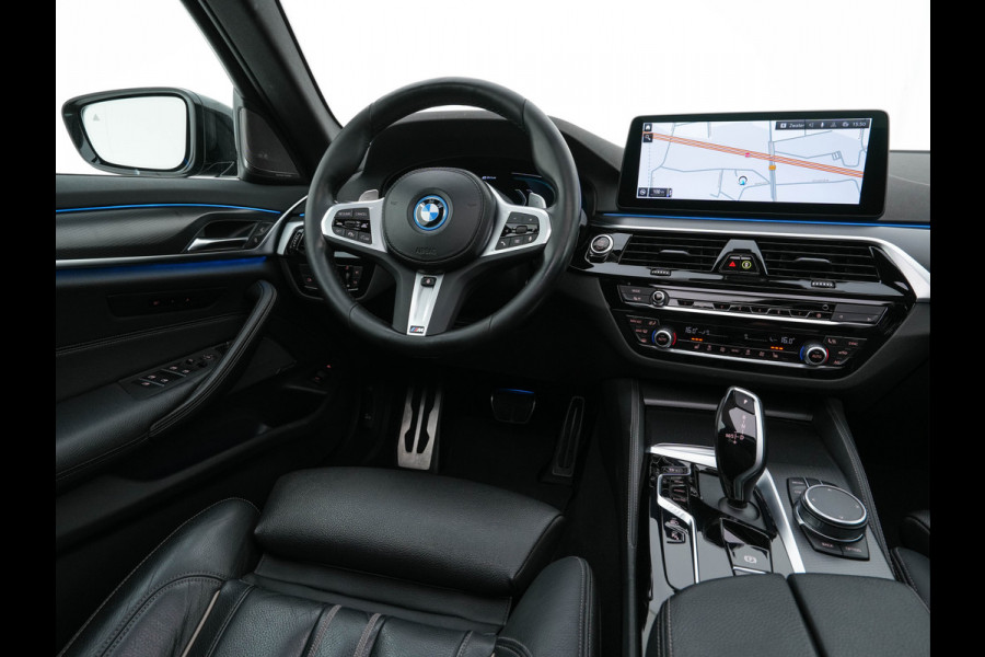 BMW 5 Serie 530e M-Sportpack Business Edition Plus (Plug-in) {SoH-86%} (INCL-BTW) *PANO | LEATHER | FULL-LED | MEMORY-PACK | HARMAN/KARDON | BLINDSPOT | DIGI-COCKPIT | CAMERA | NAVI-FULLMAP | PRIVACY-GLASS | SHIFTPADDLES | ECC | PDC | HEAD-UP | 19''ALU*