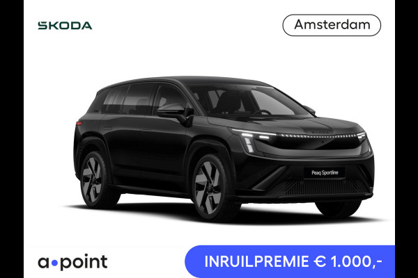 Škoda Peaq 90 Sportline 7p. 286 pk | Adaptive Chassis Control Pakket | Assist pakket | Trekhaak | Warmtepomp | Winter pakket | Panorama Dak | Velgen: 21" lichtmetalen velgen "Dugong" zwart gepolijst | Simply Clever