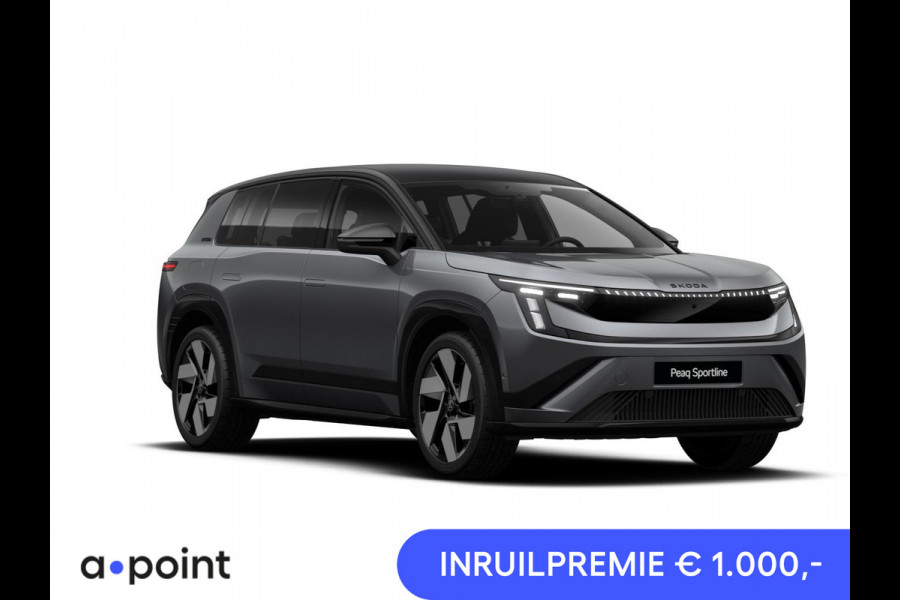 Škoda Peaq 90 Sportline 7p. 286 pk | Winter pakket | Warmtepomp | Adaptive Chassis Control Pakket | Assist pakket | Trekhaak | Panorama Dak | Velgen: 21" lichtmetalen velgen "Dugong" zwart gepolijst | Simply Clever