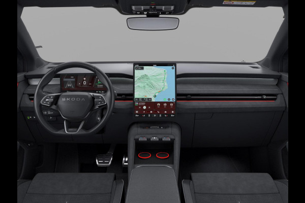 Škoda Peaq 90 Sportline 7p. 286 pk | Winter pakket | Warmtepomp | Adaptive Chassis Control Pakket | Assist pakket | Trekhaak | Panorama Dak | Velgen: 21" lichtmetalen velgen "Dugong" zwart gepolijst | Simply Clever