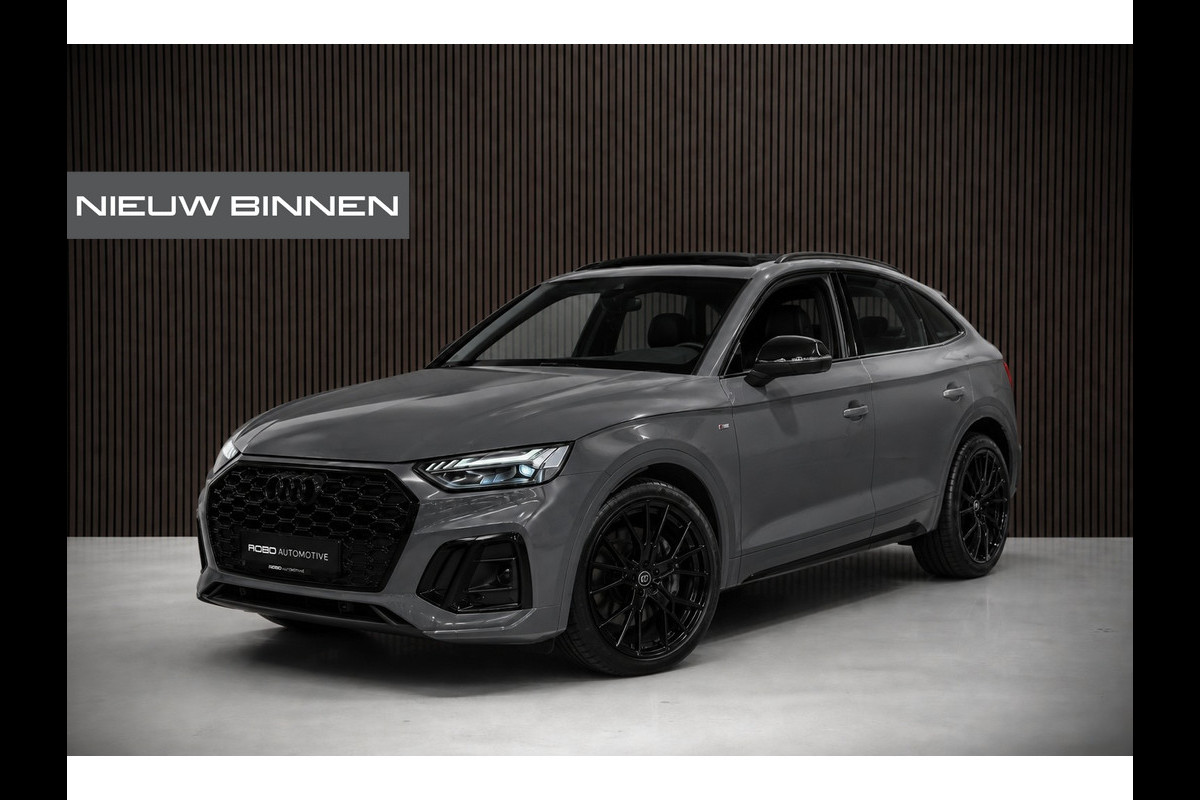 Audi Q5 Sportback 55 TFSI e S edition S-Line | Panoramadak | Stoelverwarming | RS Stoelen | Apple Carplay | Camera | Keyless | Navigatie | Trekhaak | Cruise Control | Memory Seat | Ambiance Verlichting | Matrix LED