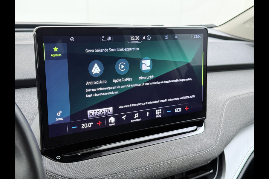 Škoda ENYAQ iV 60 SOH 93% Camera Comfort-pakket Draadloze telefoonlader Keyless entry Privacy Glas Apple Carplay Android Auto Navi Ecc Pdc P-Assist Lmv Led Isofix Mirrorlink® Cruise Control 1e Eigenaar Origineel Nederlandse Auto