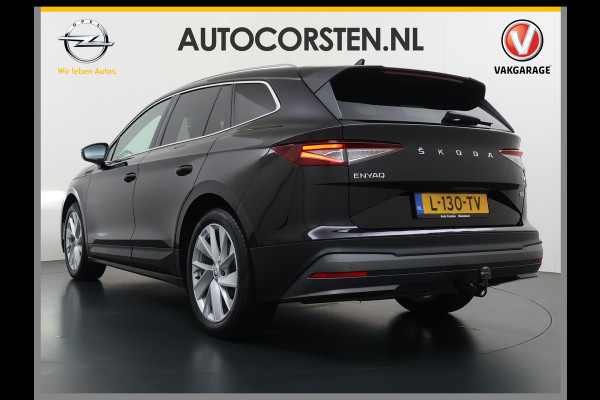 Škoda ENYAQ iV 60 Trekhaak Elek.Achterklep Privacy Glas SOH 90% Keyless advanced Navi Ecc Apple Carplay Android Auto Pdc Comfort plus-pakket Lmv 20" Mirrorlink® Smartlink DAB Led 1e Eigenaar Origineel Nederlandse Auto