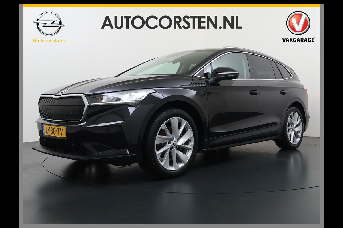 Škoda ENYAQ iV 60 Trekhaak Elek.Achterklep Privacy Glas SOH 90% Keyless advanced Navi Ecc Apple Carplay Android Auto Pdc Comfort plus-pakket Lmv 20" Mirrorlink® Smartlink DAB Led 1e Eigenaar Origineel Nederlandse Auto
