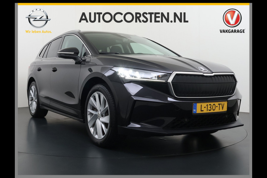 Škoda ENYAQ iV 60 Trekhaak Elek.Achterklep Privacy Glas SOH 90% Keyless advanced Navi Ecc Apple Carplay Android Auto Pdc Comfort plus-pakket Lmv 20" Mirrorlink® Smartlink DAB Led 1e Eigenaar Origineel Nederlandse Auto