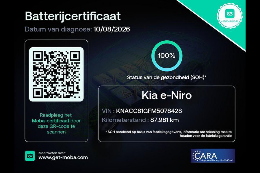 Kia e-Niro DynamicPlusLine 64 kWh | SOH 100% | NAP | CAMERA | ADAPT. CRUISE | DEALER ONDERHOUDEN