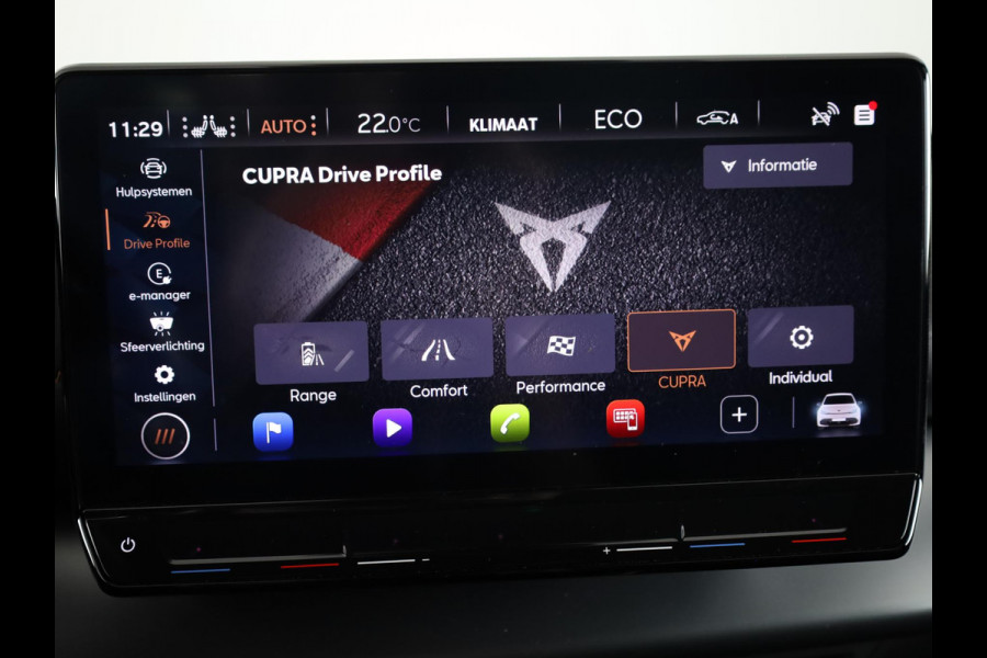 CUPRA Born Performance 82 kWh 230 pk | Navigatie | Parkeersensoren | Achteruitrijcamera | Elektr. voorstoelen | Stoel/stuur verwarming |