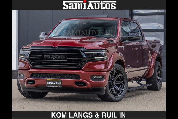 Dodge Ram LONGHORN | WIDE BODY | 5.7 V8 | BREDE WIELEN | BOM VOL | HUD | BRUIN LEDER | LUCHTVERING | PANODAK | RONDOM CAMERA | OPEN UITLAA DUBBELE CABINE | 5 PERSOONS | CREW CAB DC | SPECIAL ONE | DEALER ONDERHOUDEN | Eerste eigenaar |