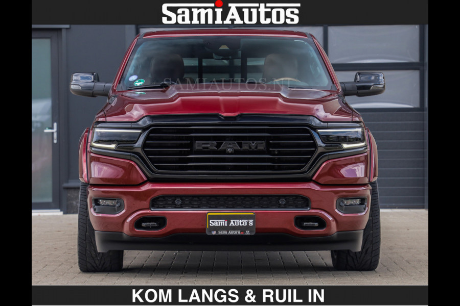 Dodge Ram LONGHORN | WIDE BODY | 5.7 V8 | BREDE WIELEN | BOM VOL | HUD | BRUIN LEDER | LUCHTVERING | PANODAK | RONDOM CAMERA | OPEN UITLAA DUBBELE CABINE | 5 PERSOONS | CREW CAB DC | SPECIAL ONE | DEALER ONDERHOUDEN | Eerste eigenaar |