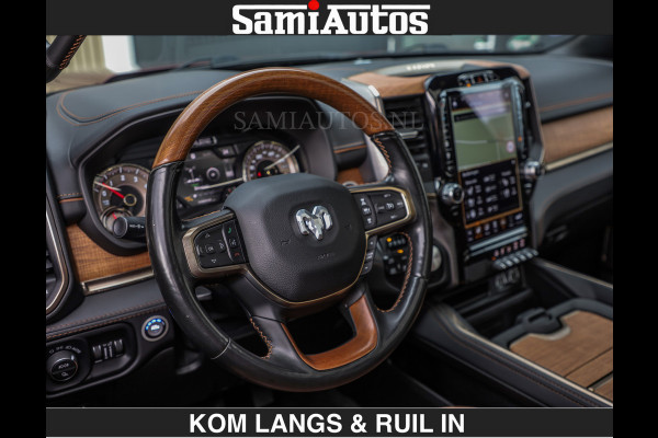 Dodge Ram LONGHORN | WIDE BODY | 5.7 V8 | BREDE WIELEN | BOM VOL | HUD | BRUIN LEDER | LUCHTVERING | PANODAK | RONDOM CAMERA | OPEN UITLAA DUBBELE CABINE | 5 PERSOONS | CREW CAB DC | SPECIAL ONE | DEALER ONDERHOUDEN | Eerste eigenaar |