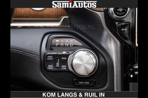 Dodge Ram LONGHORN | WIDE BODY | 5.7 V8 | BREDE WIELEN | BOM VOL | HUD | BRUIN LEDER | LUCHTVERING | PANODAK | RONDOM CAMERA | OPEN UITLAA DUBBELE CABINE | 5 PERSOONS | CREW CAB DC | SPECIAL ONE | DEALER ONDERHOUDEN | Eerste eigenaar |
