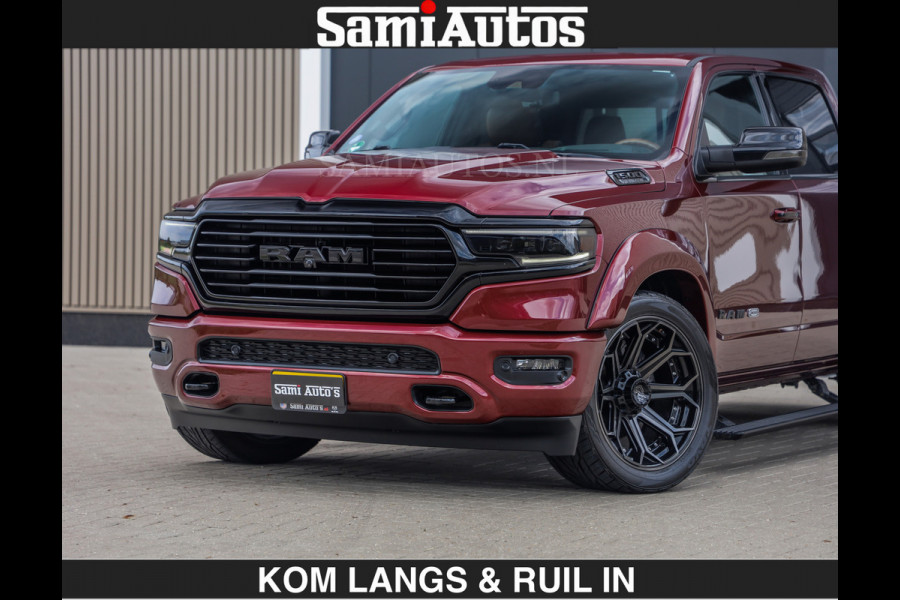 Dodge Ram LONGHORN | WIDE BODY | 5.7 V8 | BREDE WIELEN | BOM VOL | HUD | BRUIN LEDER | LUCHTVERING | PANODAK | RONDOM CAMERA | OPEN UITLAA DUBBELE CABINE | 5 PERSOONS | CREW CAB DC | SPECIAL ONE | DEALER ONDERHOUDEN | Eerste eigenaar |