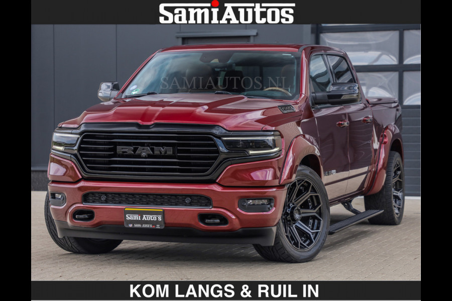 Dodge Ram LONGHORN | WIDE BODY | 5.7 V8 | BREDE WIELEN | BOM VOL | HUD | BRUIN LEDER | LUCHTVERING | PANODAK | RONDOM CAMERA | OPEN UITLAA DUBBELE CABINE | 5 PERSOONS | CREW CAB DC | SPECIAL ONE | DEALER ONDERHOUDEN | Eerste eigenaar |