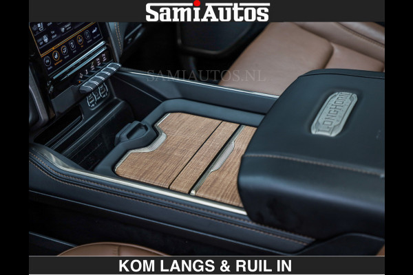 Dodge Ram LONGHORN | WIDE BODY | 5.7 V8 | BREDE WIELEN | BOM VOL | HUD | BRUIN LEDER | LUCHTVERING | PANODAK | RONDOM CAMERA | OPEN UITLAA DUBBELE CABINE | 5 PERSOONS | CREW CAB DC | SPECIAL ONE | DEALER ONDERHOUDEN | Eerste eigenaar |