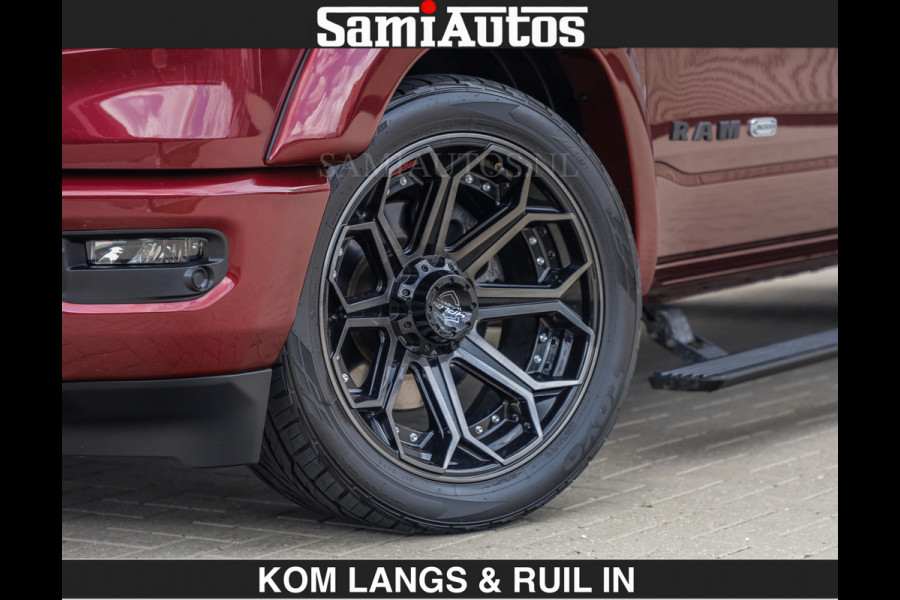 Dodge Ram LONGHORN | WIDE BODY | 5.7 V8 | BREDE WIELEN | BOM VOL | HUD | BRUIN LEDER | LUCHTVERING | PANODAK | RONDOM CAMERA | OPEN UITLAA DUBBELE CABINE | 5 PERSOONS | CREW CAB DC | SPECIAL ONE | DEALER ONDERHOUDEN | Eerste eigenaar |