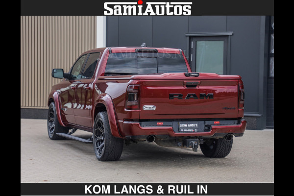 Dodge Ram LONGHORN | WIDE BODY | 5.7 V8 | BREDE WIELEN | BOM VOL | HUD | BRUIN LEDER | LUCHTVERING | PANODAK | RONDOM CAMERA | OPEN UITLAA DUBBELE CABINE | 5 PERSOONS | CREW CAB DC | SPECIAL ONE | DEALER ONDERHOUDEN | Eerste eigenaar |