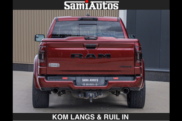 Dodge Ram LONGHORN | WIDE BODY | 5.7 V8 | BREDE WIELEN | BOM VOL | HUD | BRUIN LEDER | LUCHTVERING | PANODAK | RONDOM CAMERA | OPEN UITLAA DUBBELE CABINE | 5 PERSOONS | CREW CAB DC | SPECIAL ONE | DEALER ONDERHOUDEN | Eerste eigenaar |
