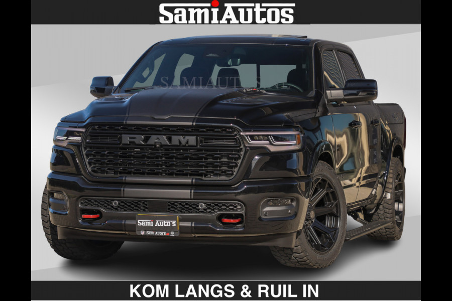 Dodge Ram De Meest Luxe en Volle Pick-Up in zijn Klasse | Limited H.O 540HP 706Nm | Massage + Full Option | Comfortabele Dubbele Cabine met Royale 5 Zitplaatsen | BPM vrij | Nu Leverbaar uit Voorraad | Voorraad Nr 2304 - 8540 | De specialist in Amerikaanse pick‑ups in Nederland en Europa.