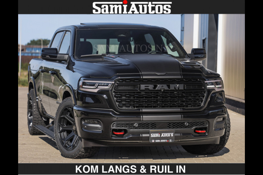 Dodge Ram De Meest Luxe en Volle Pick-Up in zijn Klasse | Limited H.O 540HP 706Nm | Massage + Full Option | Comfortabele Dubbele Cabine met Royale 5 Zitplaatsen | BPM vrij | Nu Leverbaar uit Voorraad | Voorraad Nr 2304 - 8540 | De specialist in Amerikaanse pick‑ups in Nederland en Europa.