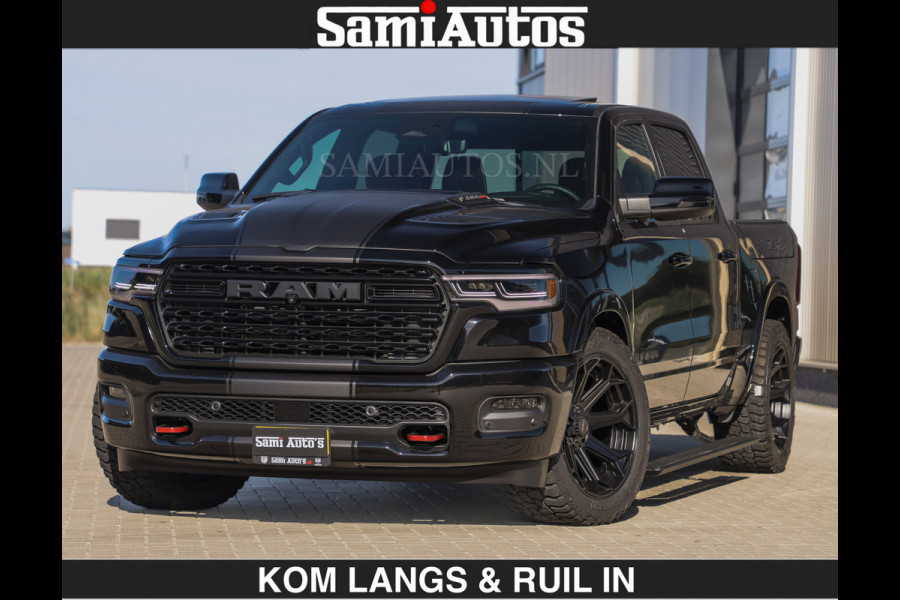 Dodge Ram De Meest Luxe en Volle Pick-Up in zijn Klasse | Limited H.O 540HP 706Nm | Massage + Full Option | Comfortabele Dubbele Cabine met Royale 5 Zitplaatsen | BPM vrij | Nu Leverbaar uit Voorraad | Voorraad Nr 2304 - 8540 | De specialist in Amerikaanse pick‑ups in Nederland en Europa.