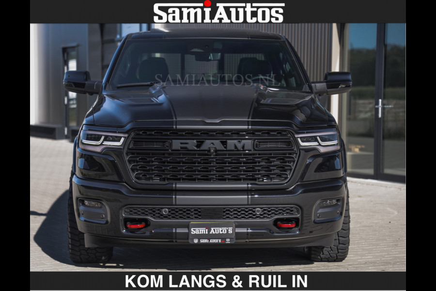 Dodge Ram De Meest Luxe en Volle Pick-Up in zijn Klasse | Limited H.O 540HP 706Nm | Massage + Full Option | Comfortabele Dubbele Cabine met Royale 5 Zitplaatsen | BPM vrij | Nu Leverbaar uit Voorraad | Voorraad Nr 2304 - 8540 | De specialist in Amerikaanse pick‑ups in Nederland en Europa.