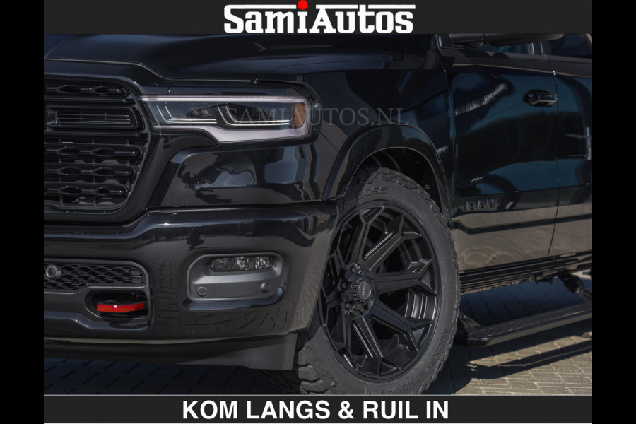 Dodge Ram De Meest Luxe en Volle Pick-Up in zijn Klasse | Limited H.O 540HP 706Nm | Massage + Full Option | Comfortabele Dubbele Cabine met Royale 5 Zitplaatsen | BPM vrij | Nu Leverbaar uit Voorraad | Voorraad Nr 2304 - 8540 | De specialist in Amerikaanse pick‑ups in Nederland en Europa.