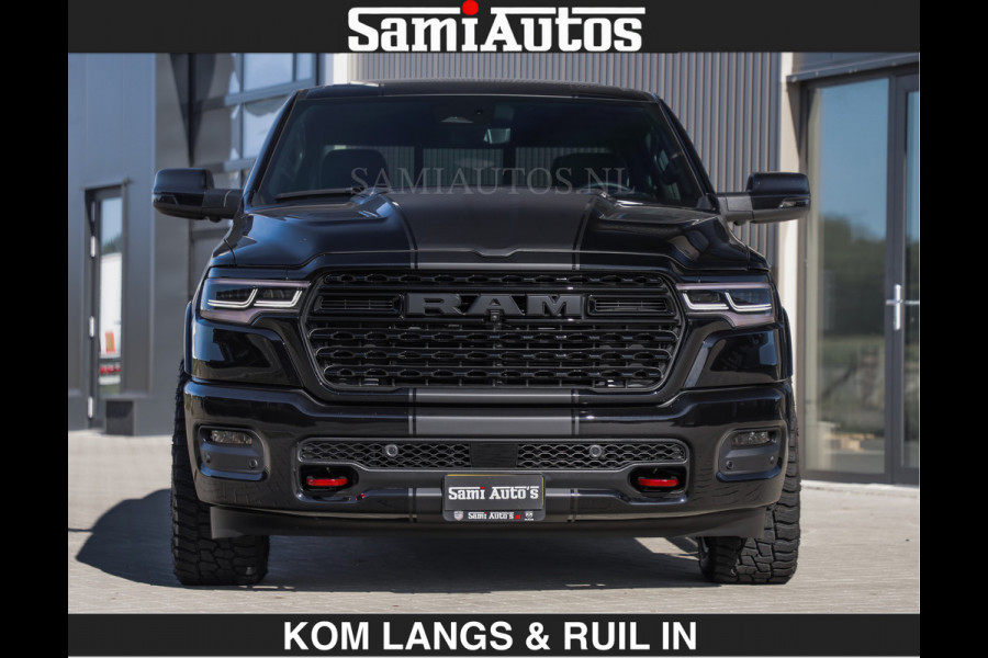 Dodge Ram De Meest Luxe en Volle Pick-Up in zijn Klasse | Limited H.O 540HP 706Nm | Massage + Full Option | Comfortabele Dubbele Cabine met Royale 5 Zitplaatsen | BPM vrij | Nu Leverbaar uit Voorraad | Voorraad Nr 2304 - 8540 | De specialist in Amerikaanse pick‑ups in Nederland en Europa.