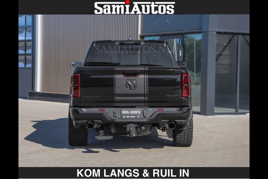 Dodge Ram De Meest Luxe en Volle Pick-Up in zijn Klasse | Limited H.O 540HP 706Nm | Massage + Full Option | Comfortabele Dubbele Cabine met Royale 5 Zitplaatsen | BPM vrij | Nu Leverbaar uit Voorraad | Voorraad Nr 2304 - 8540 | De specialist in Amerikaanse pick‑ups in Nederland en Europa.