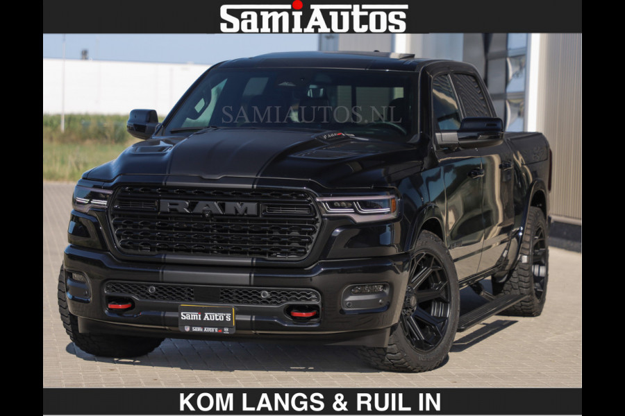 Dodge Ram De Meest Luxe en Volle Pick-Up in zijn Klasse | Limited H.O 540HP 706Nm | Massage + Full Option | Comfortabele Dubbele Cabine met Royale 5 Zitplaatsen | BPM vrij | Nu Leverbaar uit Voorraad | Voorraad Nr 2304 - 8540 | De specialist in Amerikaanse pick‑ups in Nederland en Europa.