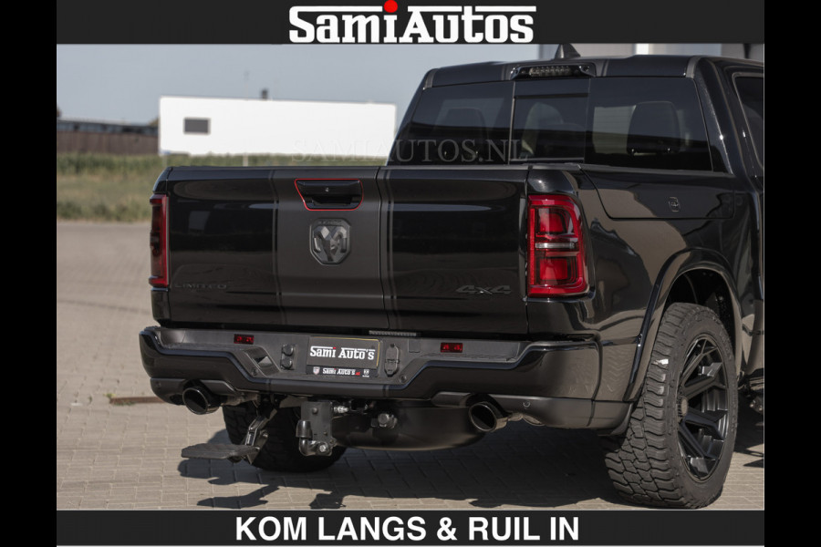 Dodge Ram De Meest Luxe en Volle Pick-Up in zijn Klasse | Limited H.O 540HP 706Nm | Massage + Full Option | Comfortabele Dubbele Cabine met Royale 5 Zitplaatsen | BPM vrij | Nu Leverbaar uit Voorraad | Voorraad Nr 2304 - 8540 | De specialist in Amerikaanse pick‑ups in Nederland en Europa.