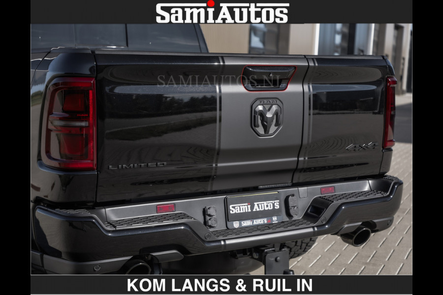 Dodge Ram De Meest Luxe en Volle Pick-Up in zijn Klasse | Limited H.O 540HP 706Nm | Massage + Full Option | Comfortabele Dubbele Cabine met Royale 5 Zitplaatsen | BPM vrij | Nu Leverbaar uit Voorraad | Voorraad Nr 2304 - 8540 | De specialist in Amerikaanse pick‑ups in Nederland en Europa.