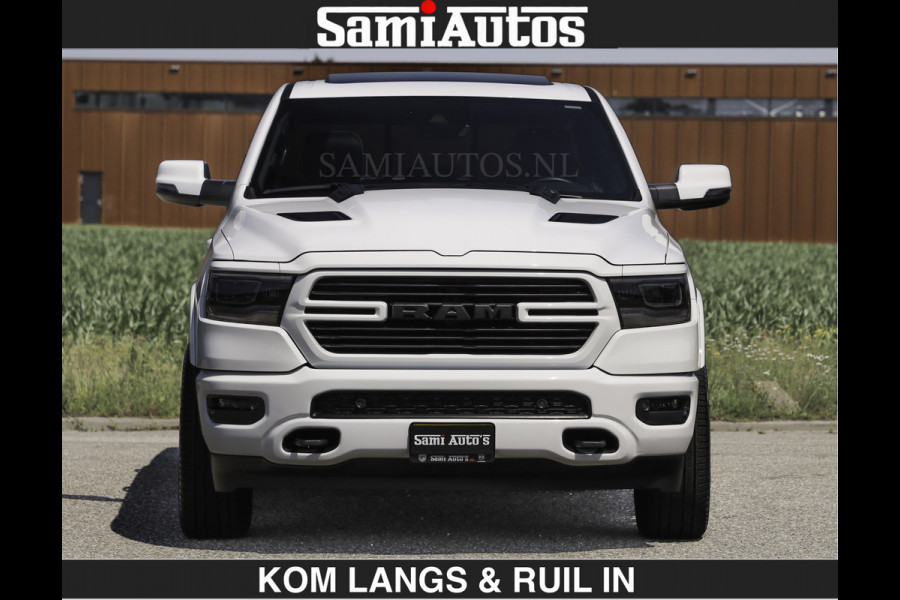 Dodge Ram SPORT V8 5.7 402PK | Krachtige Hemi | Panorama Dak | 12' Scherm Comfortabele Dubbele Cabine met Royale 5 Zitplaatsen | NIEUW EN BPM vrij | Nu Leverbaar uit Voorraad | Nr 2529 - 1277 | De specialist in Amerikaanse pick‑ups in Nederland en Europa.