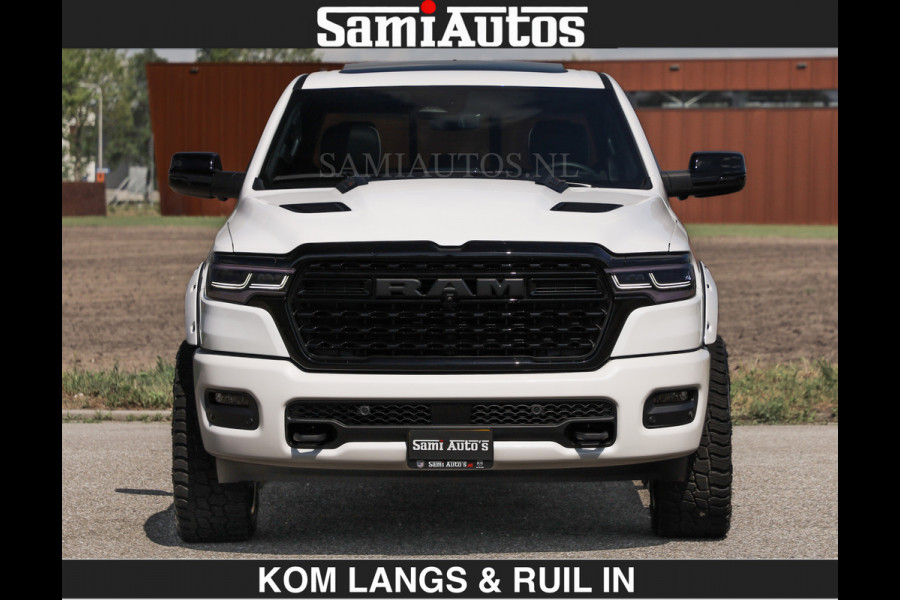 Dodge Ram Limited 540 PK De Meest Luxe en Volle Pick-Up in zijn Klasse | Massage + Full Option | Comfortabele Dubbele Cabine met Royale 5 Zitplaatsen | BPM vrij | Nu Leverbaar uit Voorraad | Voorraad Nr 2351 - 7478 | De specialist in Amerikaanse pick‑ups in Nederland en Europa.