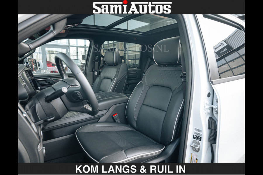 Dodge Ram Limited 540 PK De Meest Luxe en Volle Pick-Up in zijn Klasse | Massage + Full Option | Comfortabele Dubbele Cabine met Royale 5 Zitplaatsen | BPM vrij | Nu Leverbaar uit Voorraad | Voorraad Nr 2351 - 7478 | De specialist in Amerikaanse pick‑ups in Nederland en Europa.