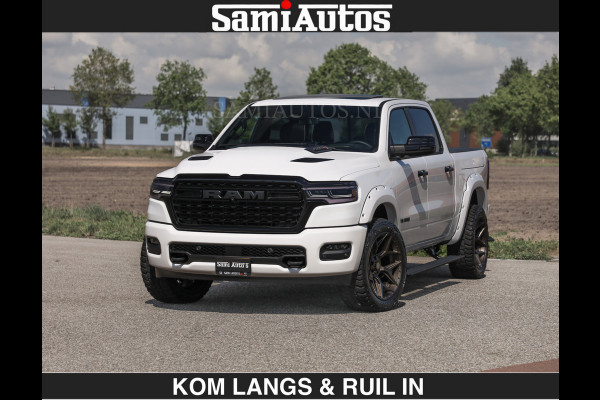 Dodge Ram Limited 540 PK De Meest Luxe en Volle Pick-Up in zijn Klasse | Massage + Full Option | Comfortabele Dubbele Cabine met Royale 5 Zitplaatsen | BPM vrij | Nu Leverbaar uit Voorraad | Voorraad Nr 2351 - 7478 | De specialist in Amerikaanse pick‑ups in Nederland en Europa.