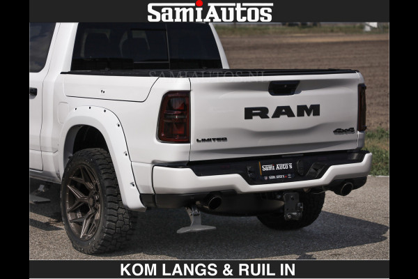 Dodge Ram Limited 540 PK De Meest Luxe en Volle Pick-Up in zijn Klasse | Massage + Full Option | Comfortabele Dubbele Cabine met Royale 5 Zitplaatsen | BPM vrij | Nu Leverbaar uit Voorraad | Voorraad Nr 2351 - 7478 | De specialist in Amerikaanse pick‑ups in Nederland en Europa.