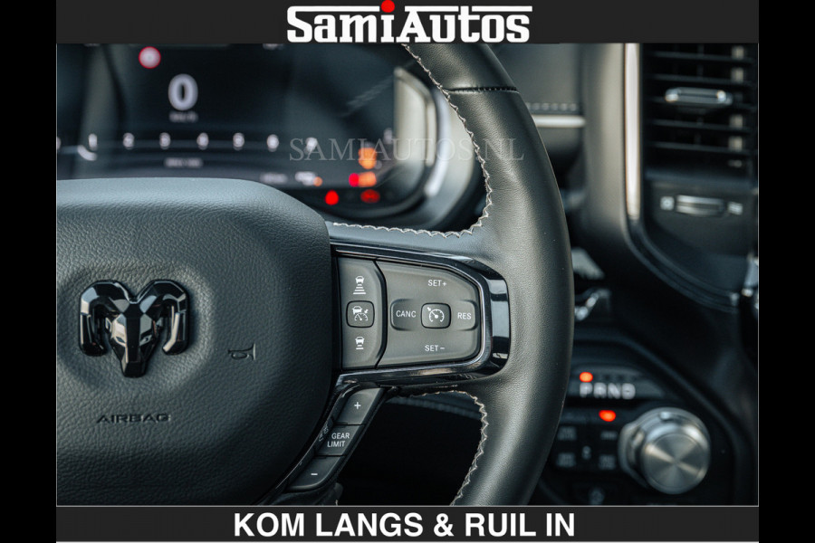 Dodge Ram Limited 540 PK De Meest Luxe en Volle Pick-Up in zijn Klasse | Massage + Full Option | Comfortabele Dubbele Cabine met Royale 5 Zitplaatsen | BPM vrij | Nu Leverbaar uit Voorraad | Voorraad Nr 2351 - 7478 | De specialist in Amerikaanse pick‑ups in Nederland en Europa.