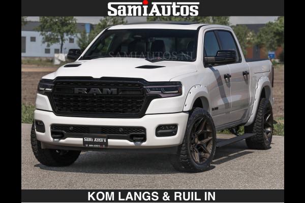 Dodge Ram Limited 540 PK De Meest Luxe en Volle Pick-Up in zijn Klasse | Massage + Full Option | Comfortabele Dubbele Cabine met Royale 5 Zitplaatsen | BPM vrij | Nu Leverbaar uit Voorraad | Voorraad Nr 2351 - 7478 | De specialist in Amerikaanse pick‑ups in Nederland en Europa.