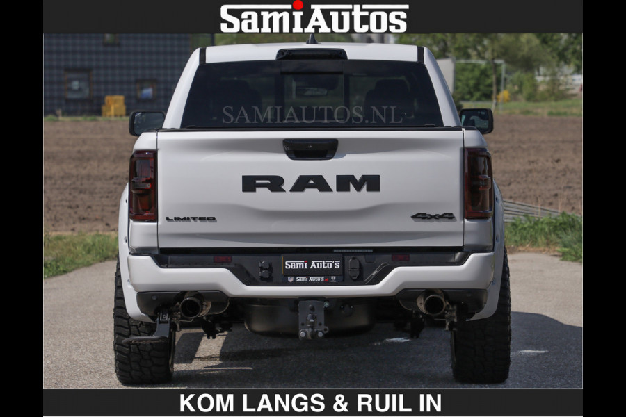 Dodge Ram Limited 540 PK De Meest Luxe en Volle Pick-Up in zijn Klasse | Massage + Full Option | Comfortabele Dubbele Cabine met Royale 5 Zitplaatsen | BPM vrij | Nu Leverbaar uit Voorraad | Voorraad Nr 2351 - 7478 | De specialist in Amerikaanse pick‑ups in Nederland en Europa.