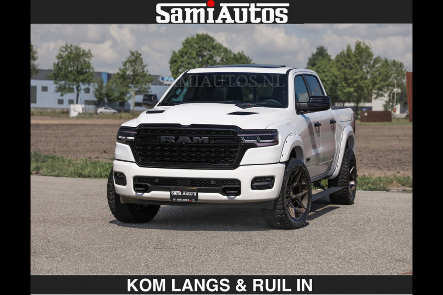 Dodge Ram Limited 540 PK De Meest Luxe en Volle Pick-Up in zijn Klasse | Massage + Full Option | Comfortabele Dubbele Cabine met Royale 5 Zitplaatsen | BPM vrij | Nu Leverbaar uit Voorraad | Voorraad Nr 2351 - 7478 | De specialist in Amerikaanse pick‑ups in Nederland en Europa.
