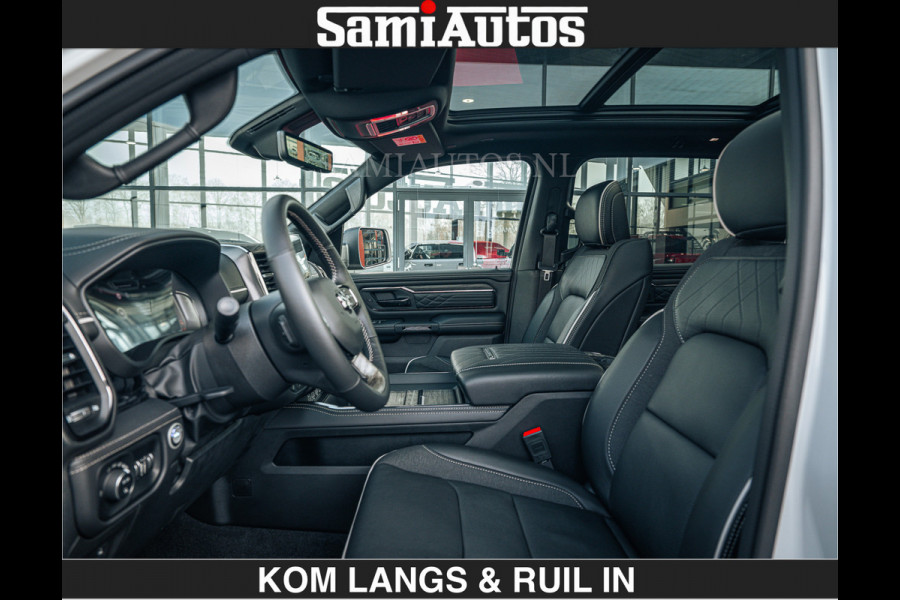 Dodge Ram Limited 540 PK De Meest Luxe en Volle Pick-Up in zijn Klasse | Massage + Full Option | Comfortabele Dubbele Cabine met Royale 5 Zitplaatsen | BPM vrij | Nu Leverbaar uit Voorraad | Voorraad Nr 2351 - 7478 | De specialist in Amerikaanse pick‑ups in Nederland en Europa.